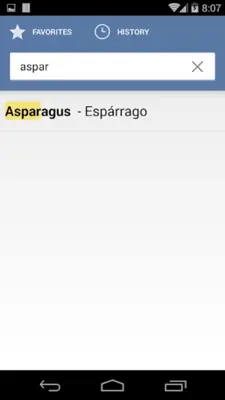 Spanish Food Dictionary android App screenshot 2